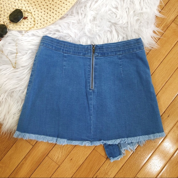 Denim Wrap Skirt - Picture 4 of 5